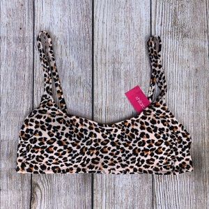 Leopard Print Bikini Top